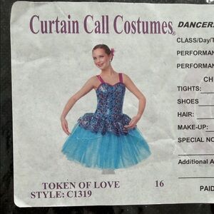 “Token of Love” Blue and Purple/Pink Kids Dance Costume by Curtain Call Costumes